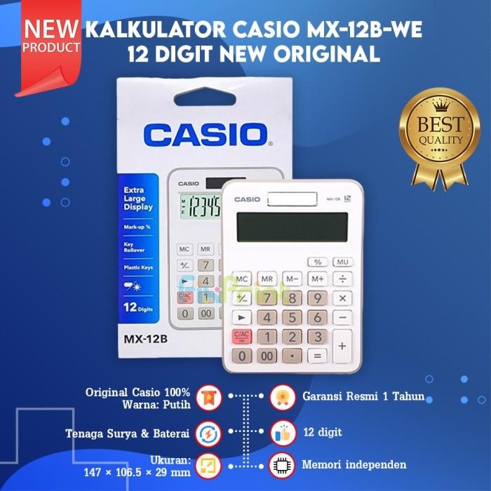 

NEW ORIGINAL KALKULATOR CASIO MX-12B 12 DIGIT CALCULATOR DESKTOP