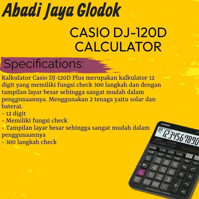 

CASIO DJ-120D CALCULATOR