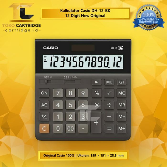 

CASIO DH 12 WHITE BK 12 DIGIT KALKULATOR DEKSTOP NEW ORIGINAL