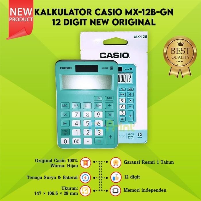 

NEW ORIGINAL KALKULATOR CASIO MX-12B 12 DIGIT CALCULATOR DESKTOP