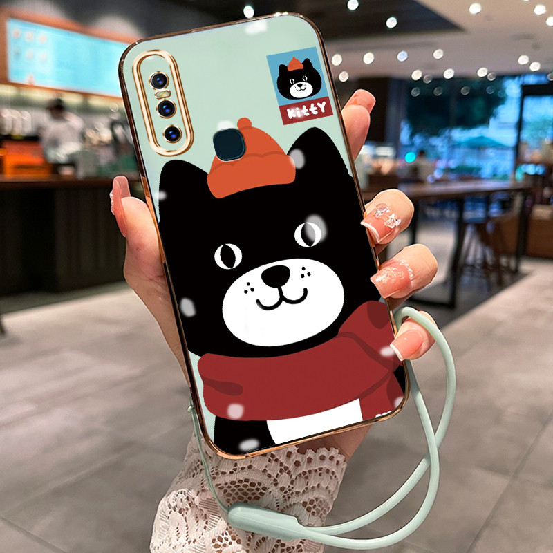 Casing Hp Untuk VIVO V15 V15 Pro Case Casing Beruang Hitam Kecil HP Cesing Silikon Softcase disepuh 