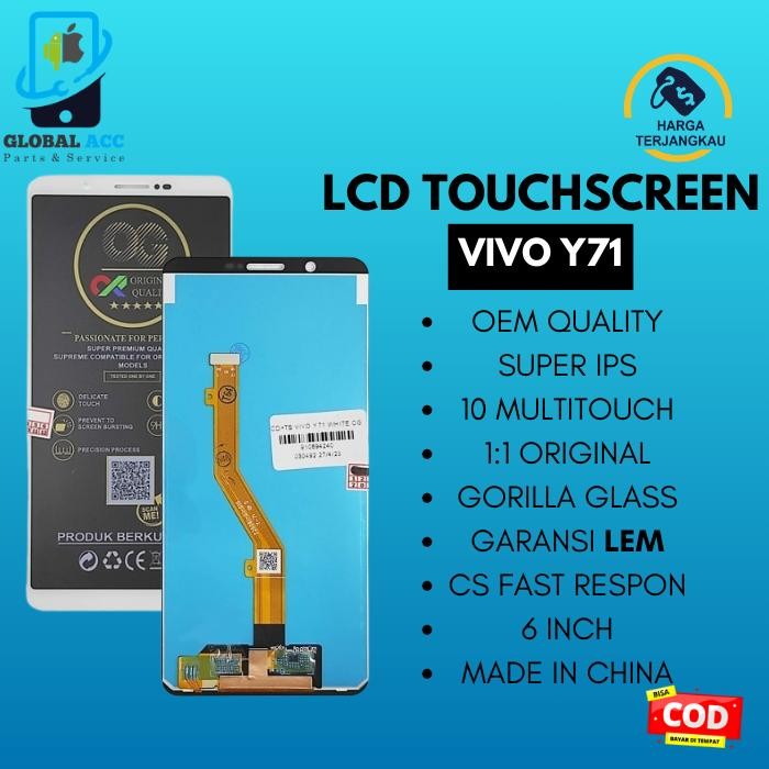 LCD + Touchscreen Vivo Y71 Original 100% Bergaransi !