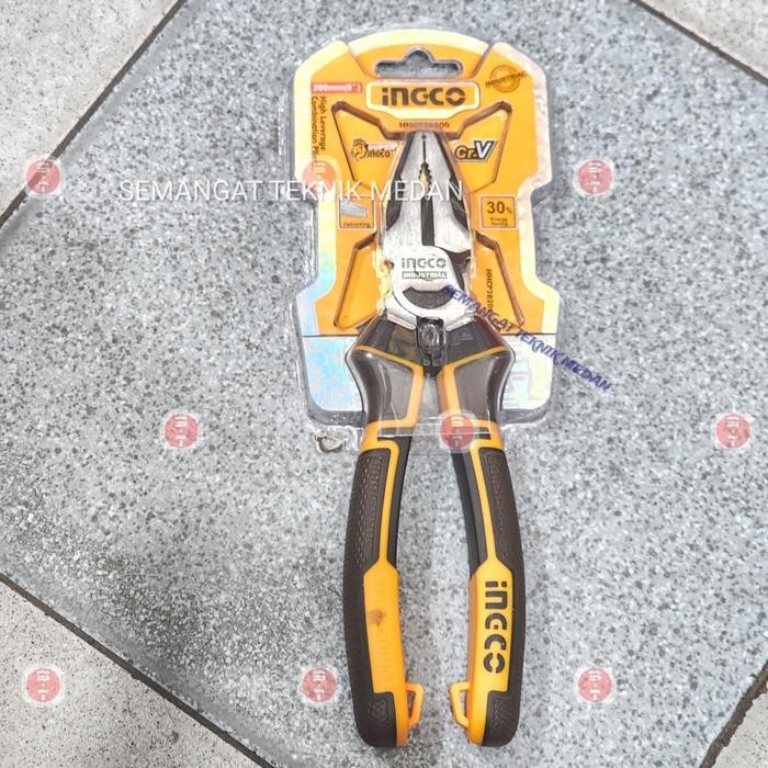 TANG KOMBINASI COMBINATION PLIERS HIGH LEVERAGE 8" 8 " INGCO HHCP28200