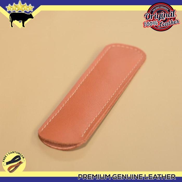 

Leather Goods Pen Case Tempat Pulpen Dari Kulit Asli Brown Tan