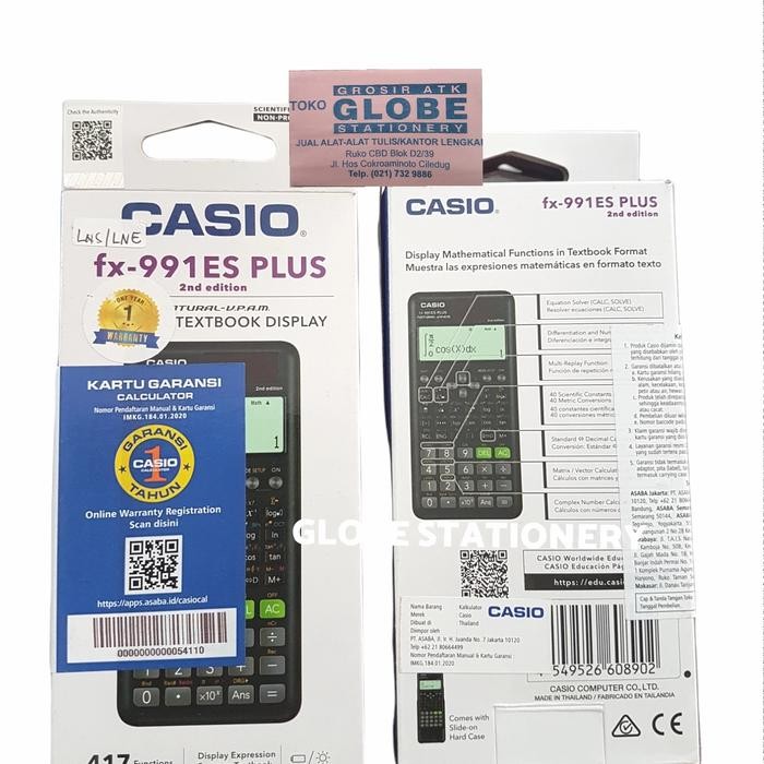 

Scientific Calculator Casio Fx - 991 Es Plus (417 Funtions)