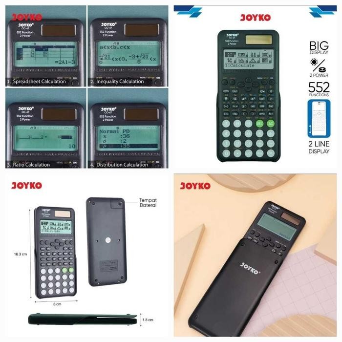 

Joyko Calculator /Kalkulator Scientific Cc-67 552 Functions