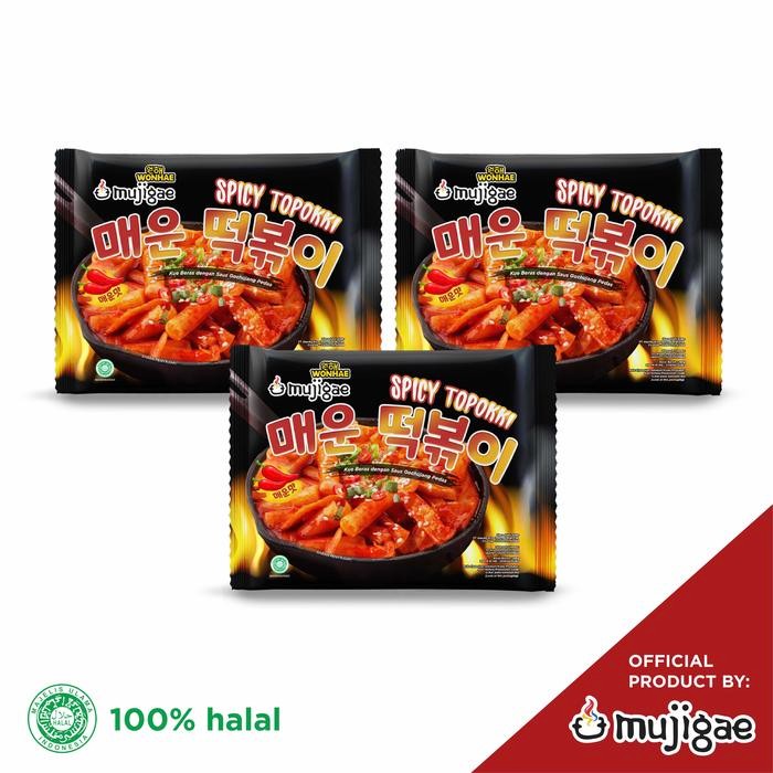 

H48Y Paket Isi 3 - Mujigae Spicy Topokki 195 Gr / Tteokbokki Instan / Tokpoki / Topoki