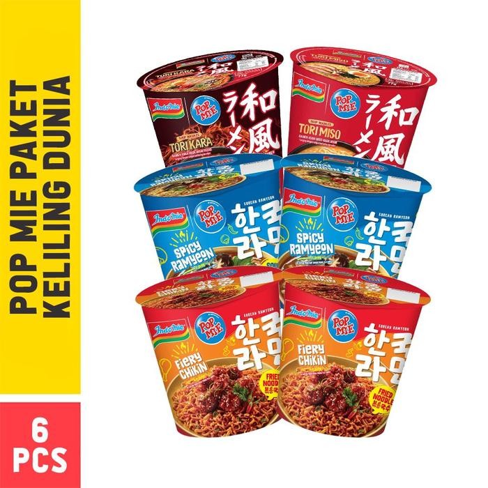 

H48Y 6 Pcs - Pop Mie Paket Keliling Dunia