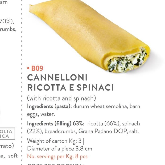

H48Y Cannelloni Ricotta And Spinach