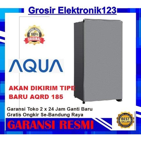 Kulkas Aqua 1 Pintu Aqr D 181 Hitam / Silver