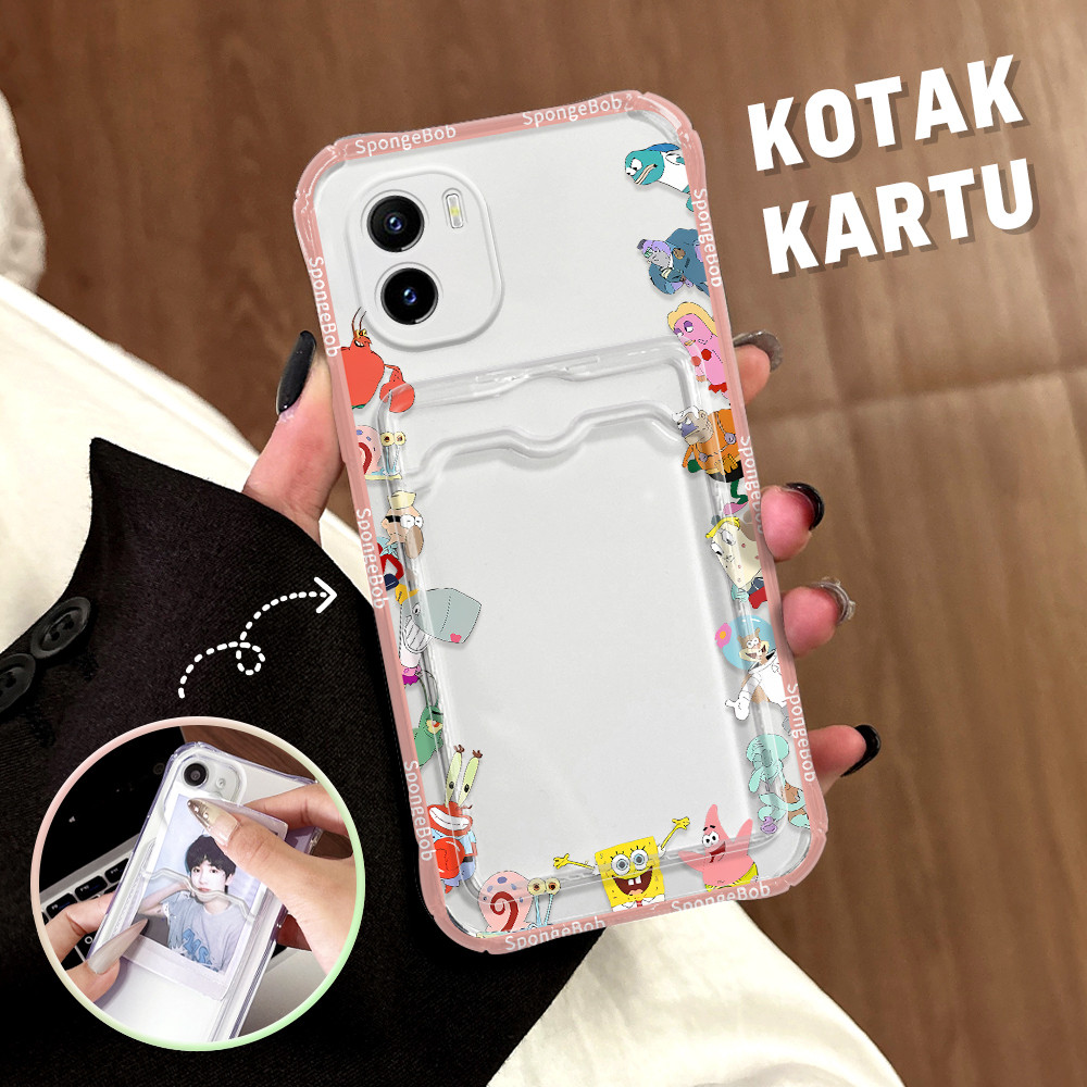 Casing Hp Untuk VIVO Y15S Y01 Y01A Y15A Y15C Anti Jatuh Tempat Kartu Soft Cassing Card Holder Softca