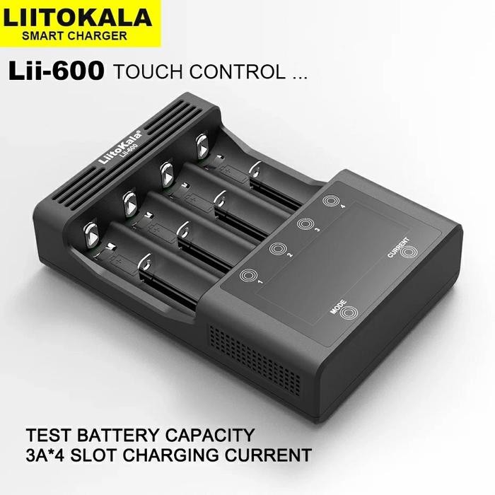 Charger Baterai Liitokala Lii-600 Original Fullset Charger Baterai Fast Charging Test Baterai Dan