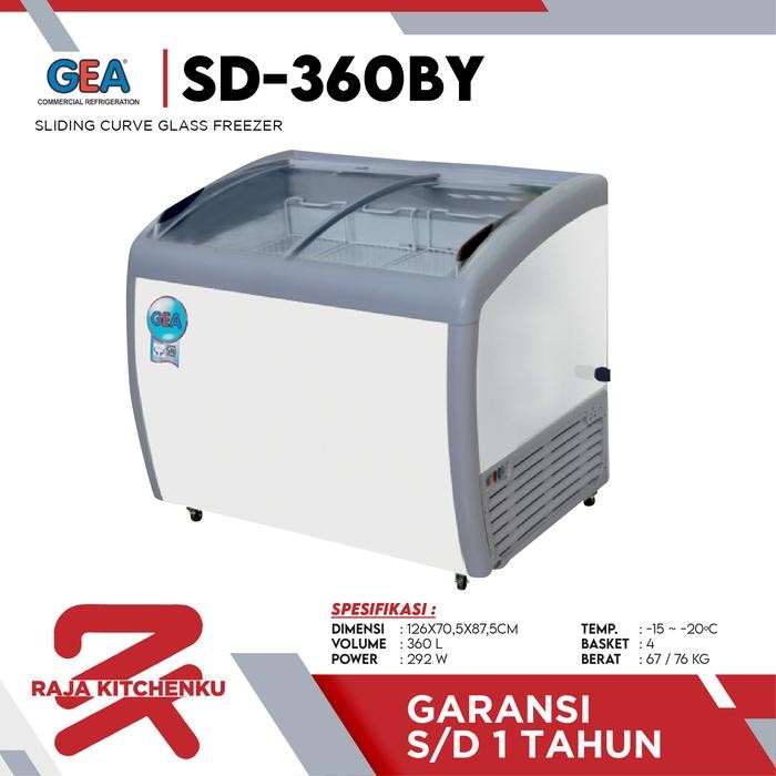 Gea Sliding Curve Glass Freezer Sd 360By / Sd360By