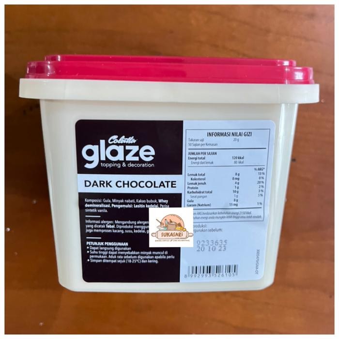 

Colatta Glaze Dark 1kg dip glaze donut donat cake chocolate