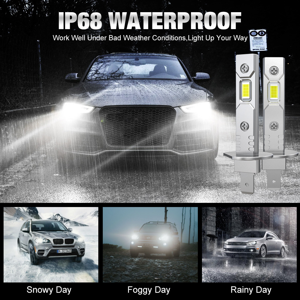 IMPORT 30000LM H1 LED HEADLIGHT 100W MINI CANBUS H3 LED FOR CAR HEADLAMP FANLESS LIGHT AUTO DIODE