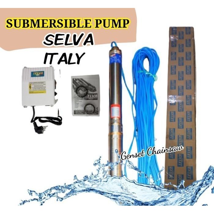 Submersible Pump 2" 0,25 0,33 0,50 HP Pompa Celup Satelit Selva Kabel