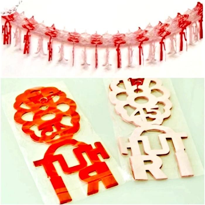 (Allthebest) Dekorasi Hiasan Agustusan Pawai Sepeda Garland Tarik Aksesoris Dirgahayu RI