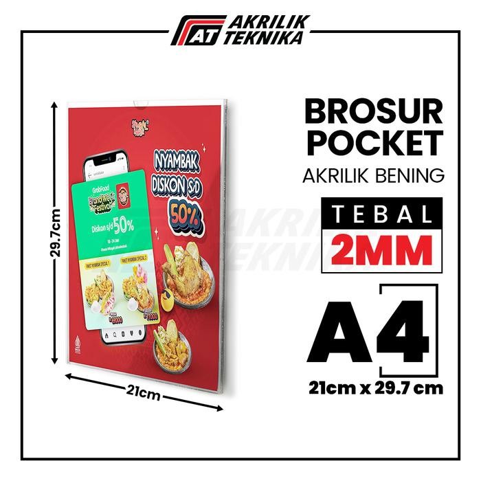 

TERMURAH ACRYLIC POCKET FR / AKRILIK THICKER / AKRILIK BROSUR A4 READY STOCK