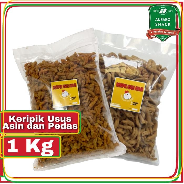 

KERIPIK USUS AYAM KILOAN 1KG USUS CRISPY KILOAN PEDAS AUFARO SNACK