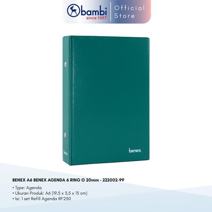 

Benex Agenda Book Small 6 Ring 20 mm Ukuran A6