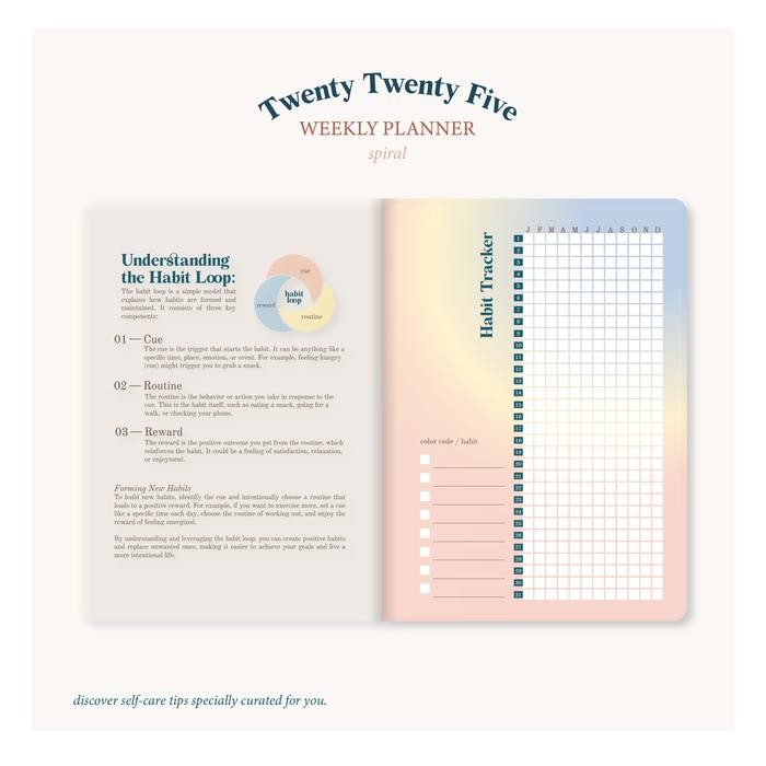 

2025 Weekly Planner Agenda Leather by Paperie Lab Gold Stationery