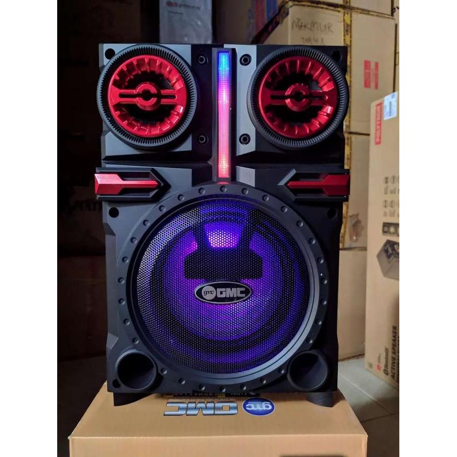 Speaker Gmc 897Q Portable Bluetooth Spiker Free Mic Wireless Karaoke
