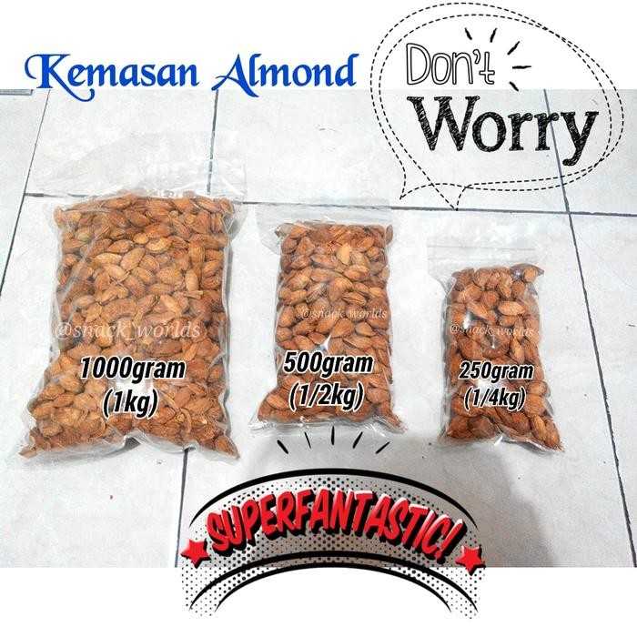 

250GRAM ALMOND ROASTED ( PANGGANG ) USA - CALIFORNIA MURAH
