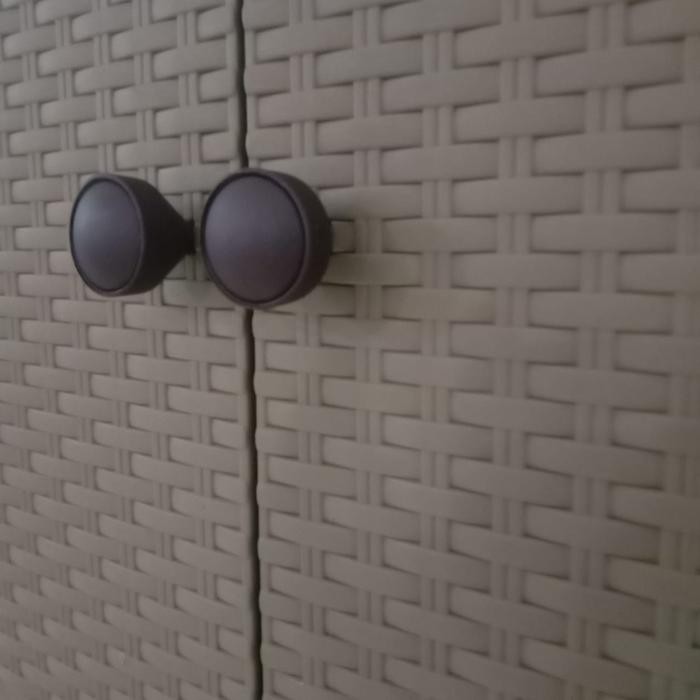 Lemari Plastik Murah Kuat Dan Kokoh 4 Susun Motif Rotan Twin Pan