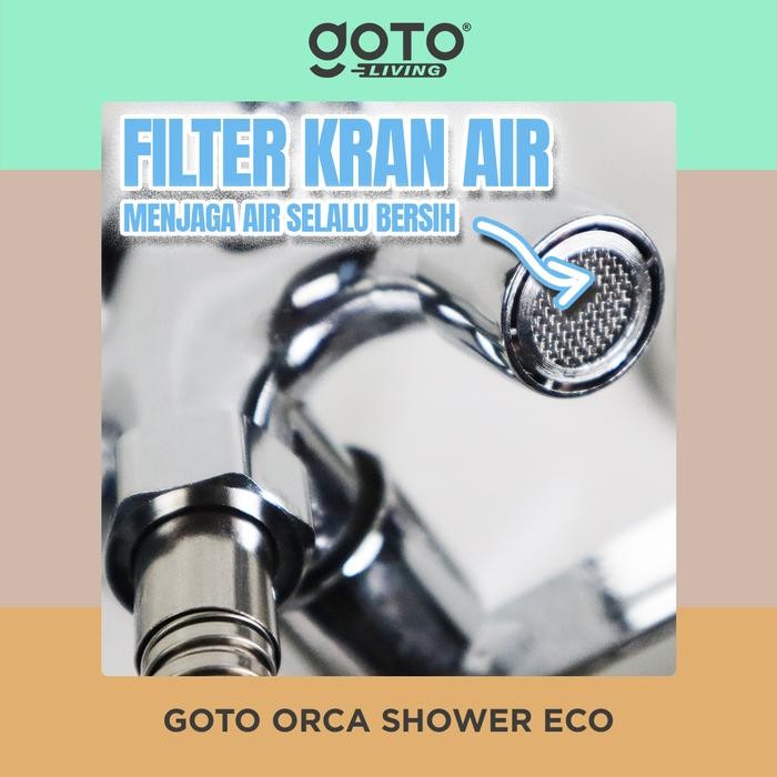 Onda Sanitary - Goto Orca Eco Kran Shower 1 Set Sower Kamar Mandi Keran Stainless