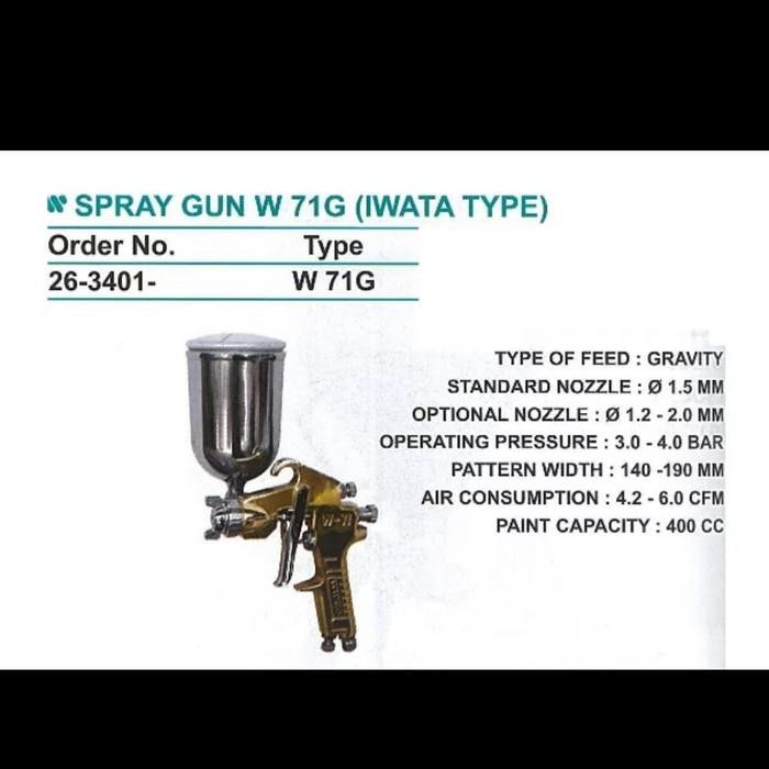 Bagus Spray Gun W71G Wipro -Iwata Type-