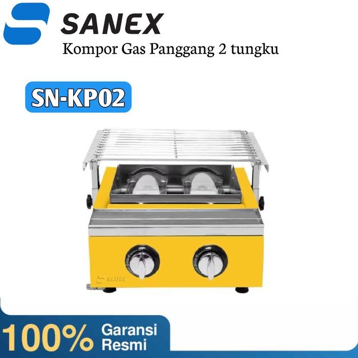 Kompor Gas Panggang Sanex Sn-Kp02 Kompor Gas Panggangan 2 Tungku/Kompor Panggang/Kompor Pemanggang