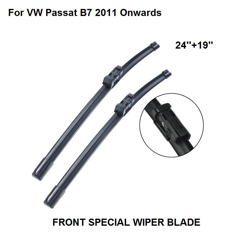 Front Windshield Wiper Blade For VW Passat B7 2011 Onwards 24''+19''