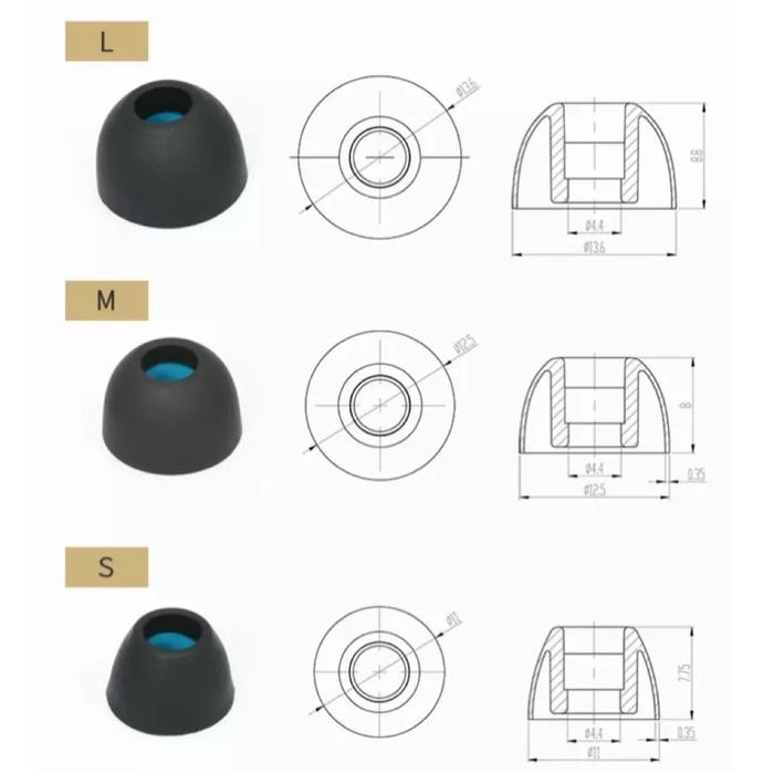 Unique Melody Teal Silicone Iem & Tws Eartips