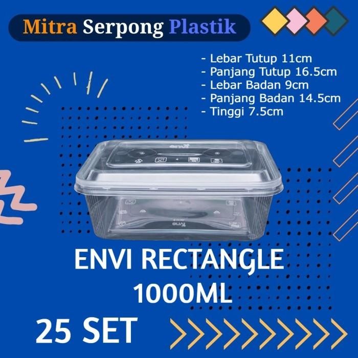 (Allthebest) Thinwall Envi Rectangle 1000ML isi 25 set