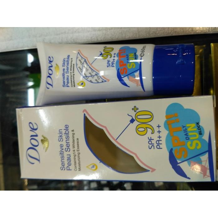 Sunblock Wajah Dove Spf 90 60Ml(Sensitif Skin Peau Sensible)