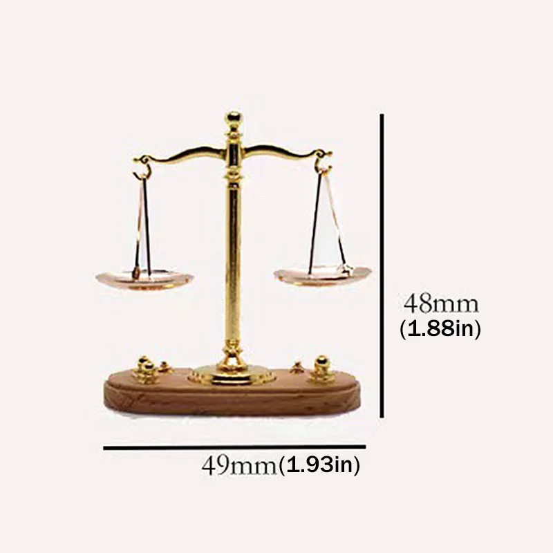 

Mini Vintage Balance Scales Ornament Miniature Accessories Metal Antique Justice Scale Model