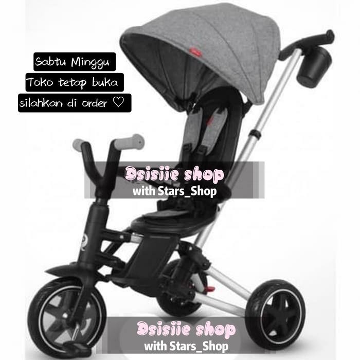 (TERLARIS) stroller sepeda bayi Lipat Qplay Nova+ 3 in 1 Folding Trike Original (TERBAIK) (TERBARU)