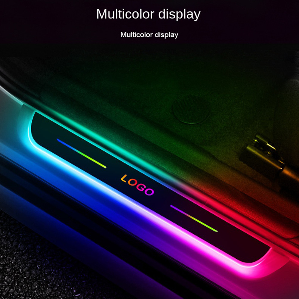 Logo Projector Lamp Waterproof LED Door Sill Scuff Streamer Light