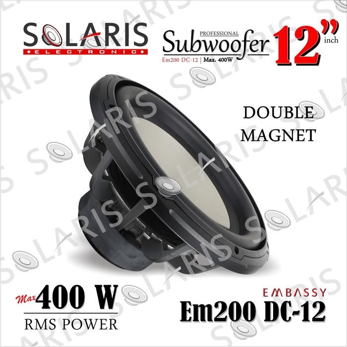 Limited Subwoofer 12 Inch Double Coil Double Magnet Embassy Em200 Dc-12