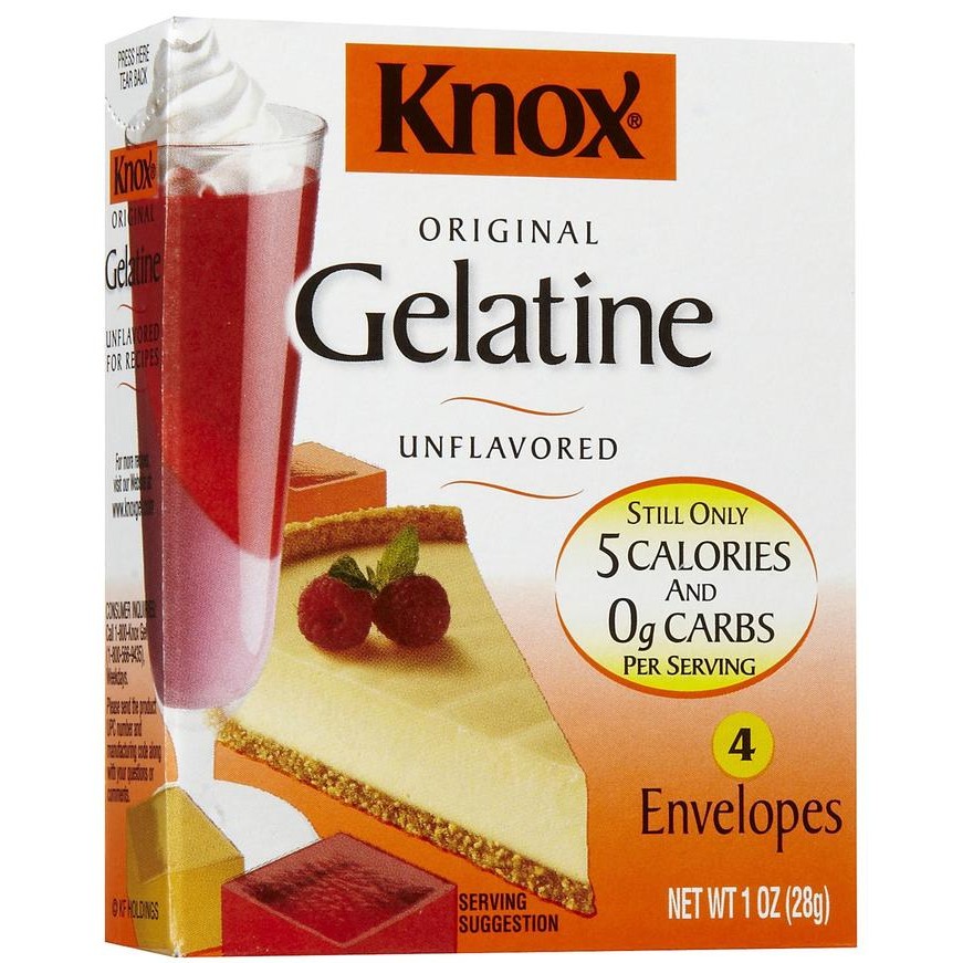 

Knox Unflavored Gelatin Bubuk Gelatin Import 28Gr Agar Pudding Jello