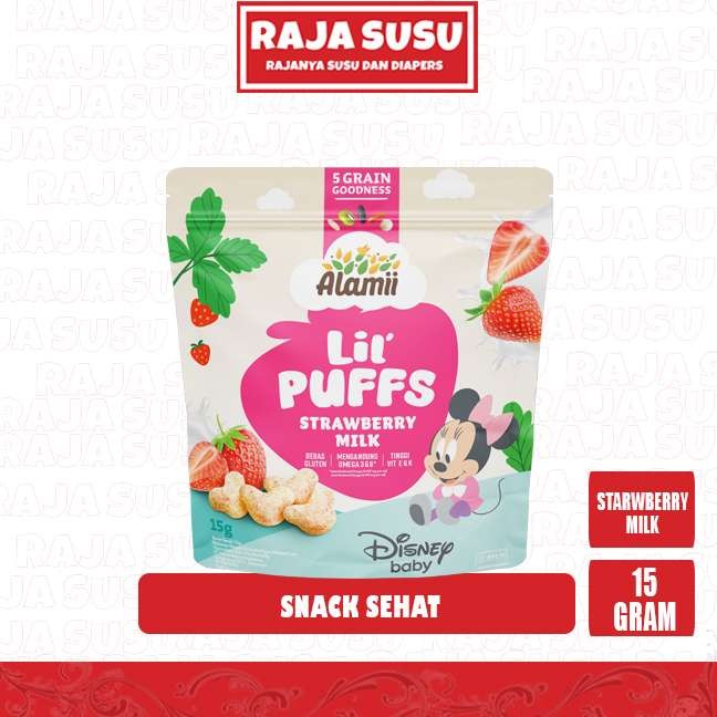 

ALAMII LIL PUFFS STRAWBERRY MILK 15GR - RAJA SUSU