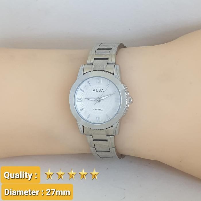 jam tangan wanita Alba original water resistance tali Rantai tgl aktif