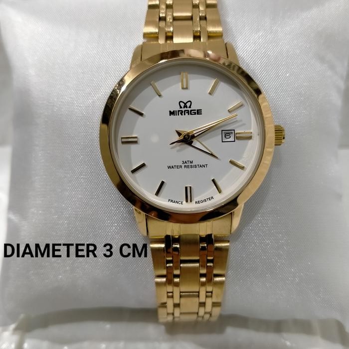 MIRAGE NEW MODEL 8745-L/JAM TANGAN WANITA RANTAI KUNING STAINLESS