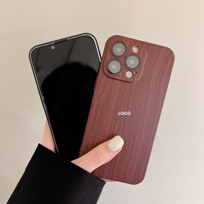 Oak Wood Case Lens Protector for X XR XS XS MAX 11 12 13 14 PRO PLUS PROMAX Series Motif Kayu Casing