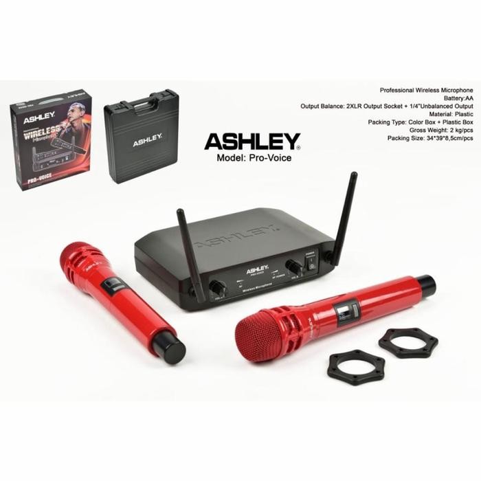 Mic Wireless ASHLEY PRO VOICE ( Handheld )ORIGINAL Microphone Mik