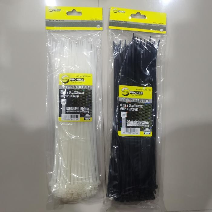 

DISKON Kabel Tis PROHEX 300mm / Cable Ties 30cm Putih Hitam / Tie Pengikat READY STOCK