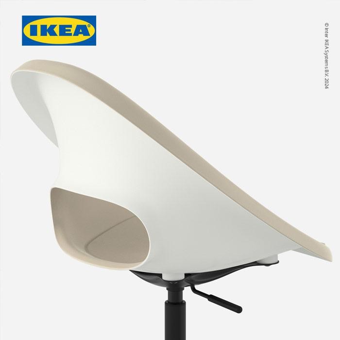 NEW IKEA ELDBERGET/MALSKR Kursi Kerja / Belajar Putar Krem/Hitam