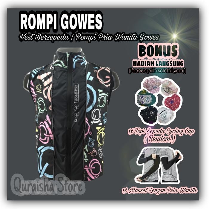 Vest Brompton Gowes Rompi sepeda lipat Jaket bersepeda Windbreaker