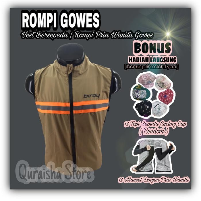 JAKET VEST ROMPI SEPEDA LIPAT BIRDY PRIA WANITA ASESORIS SELI GOWES