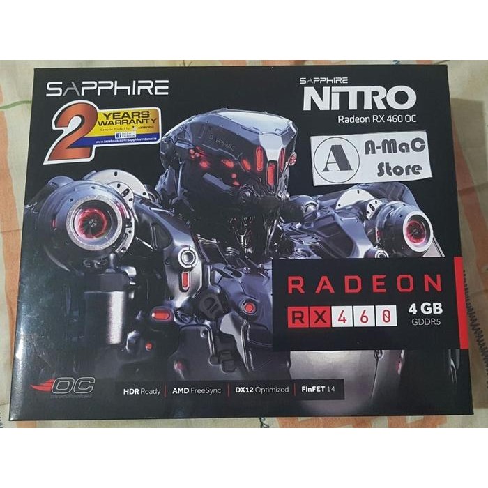 NEW SAPPHIRE RX 460 4GB DRR5 NITRO OC - Radeon RX460